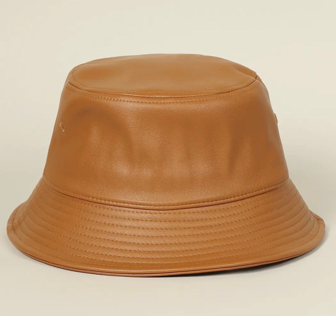 Faux Leather Bucket Hat
