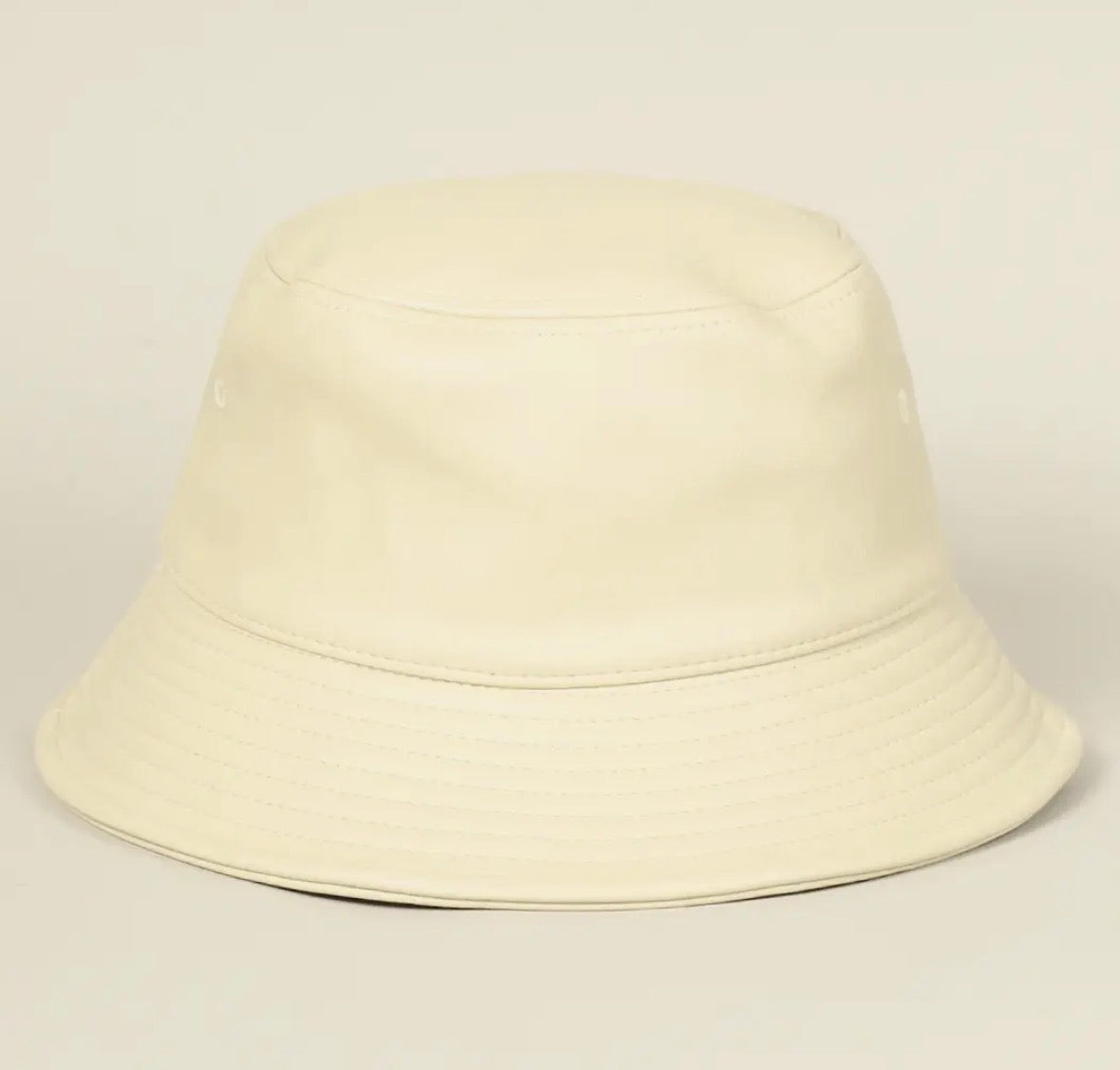 Faux Leather Bucket Hat