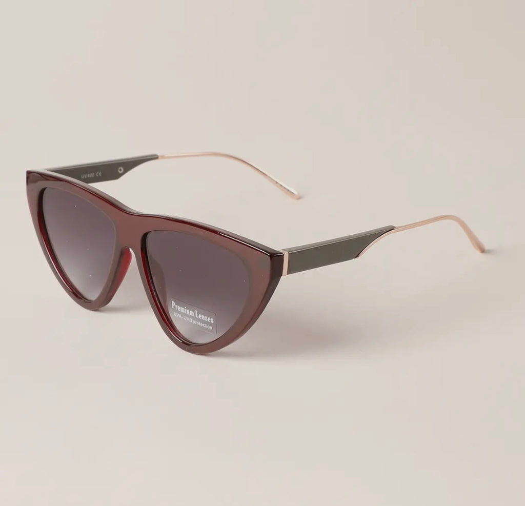 Retro Triangle Shape Cat
Eye Sunglasses