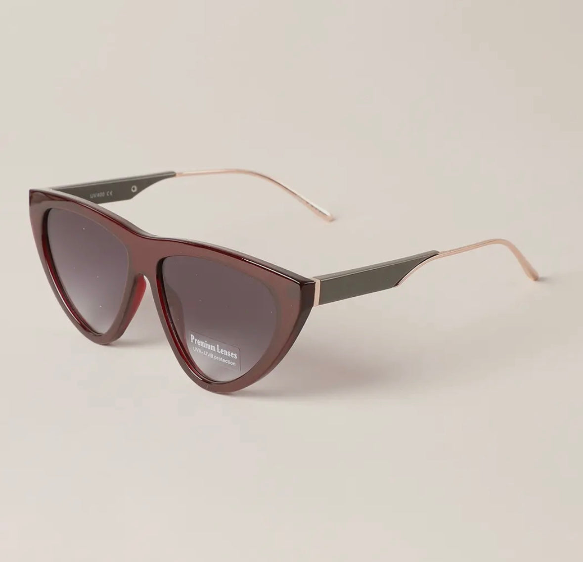 Retro Triangle Shape Cat
Eye Sunglasses