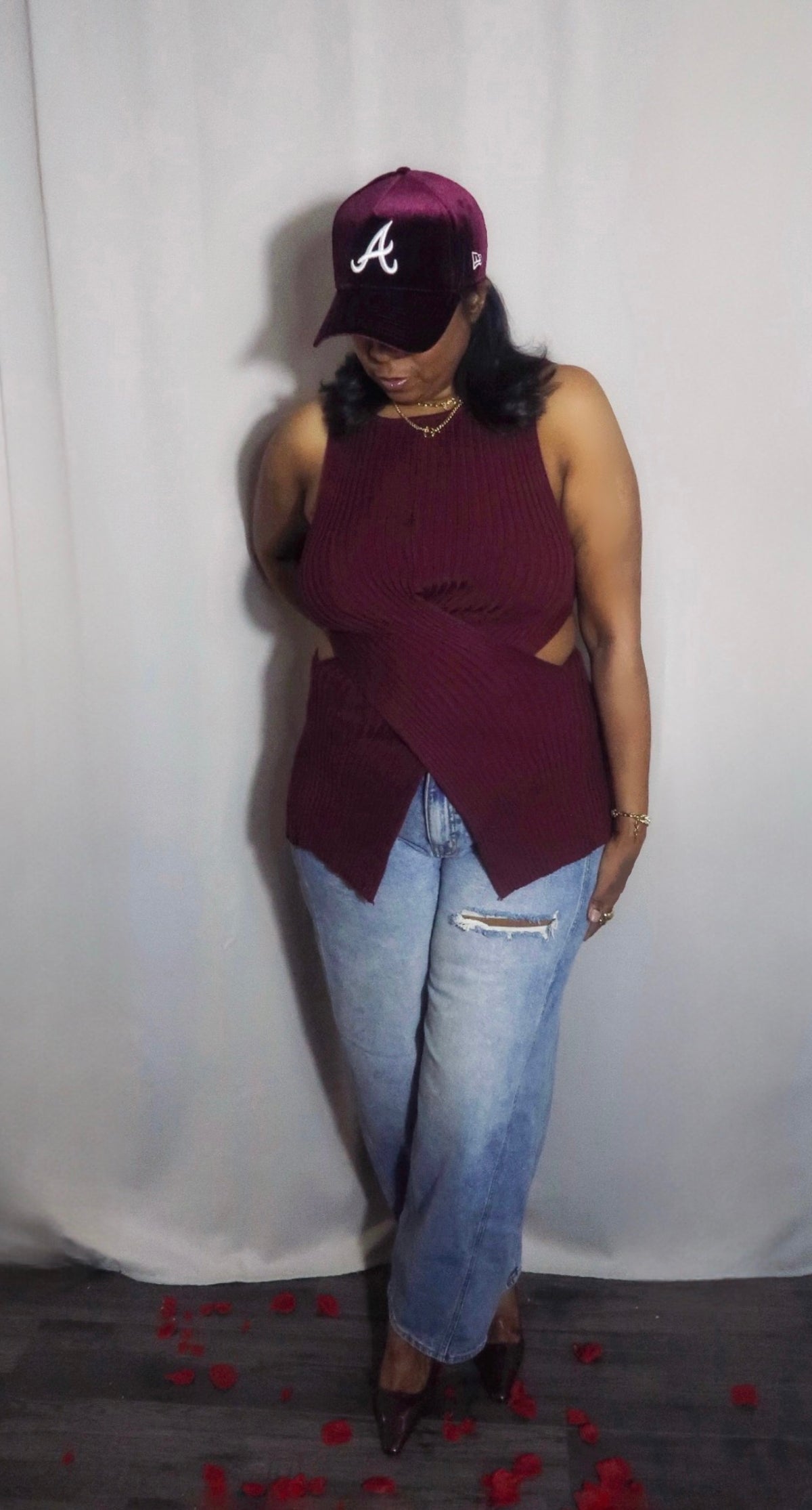 Criss-Cross Sleeveless Sweater