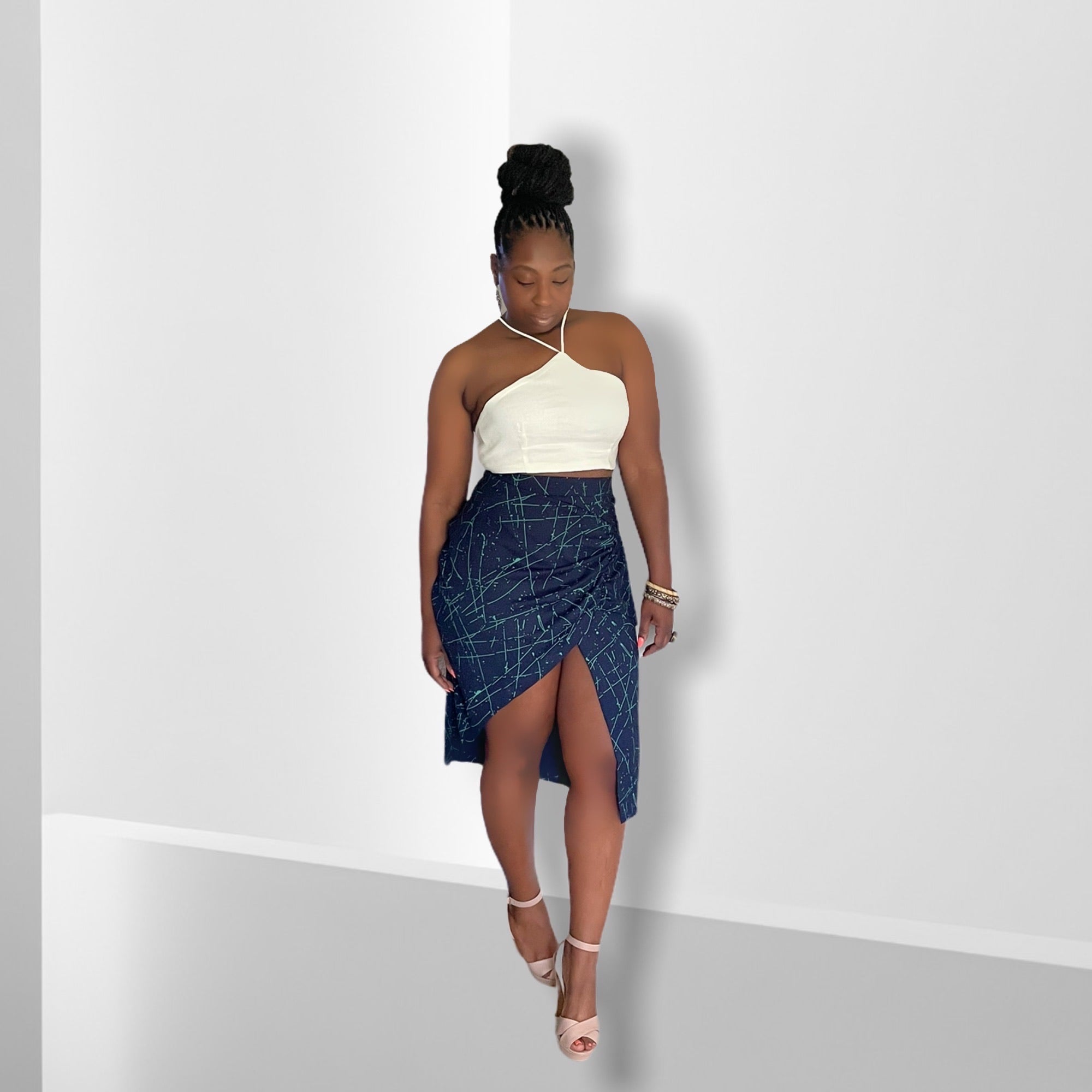 Hand Block Printed Wrap Around Skirts  InduBindu