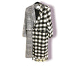 Long Mixed Plaid Jacket