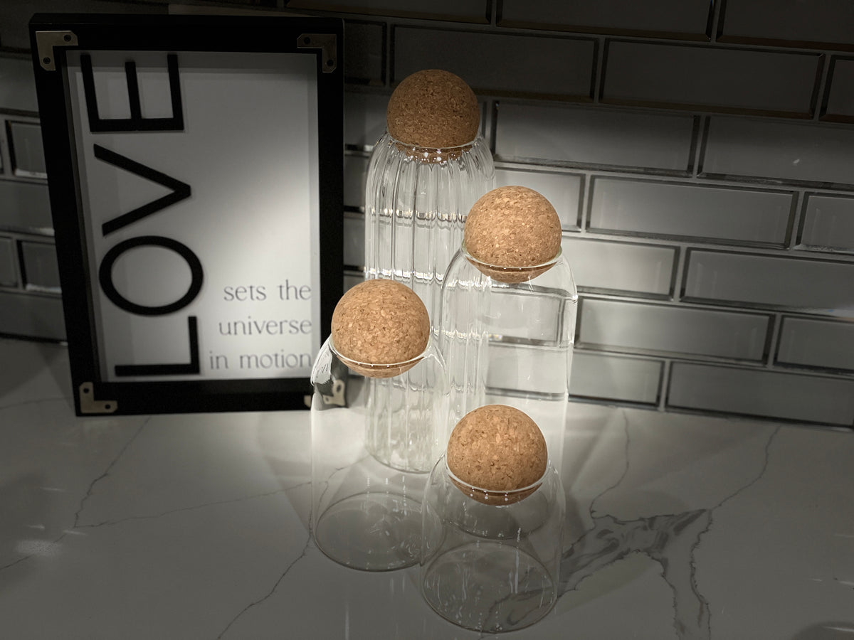 Glass Storage Jar Set